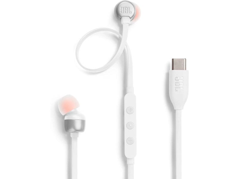 JBL In-Ear-Kopfhörer Tune 310C USB Weiss Kabelgebundener Hi-Res In-Ear-Kopfhörer