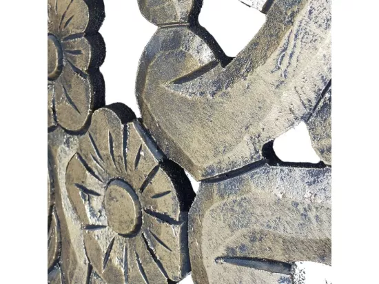 Tête de Lit en Bois Sculpté 