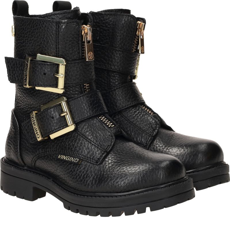 Vingino Velia Bikerboots Zwart Meisjes