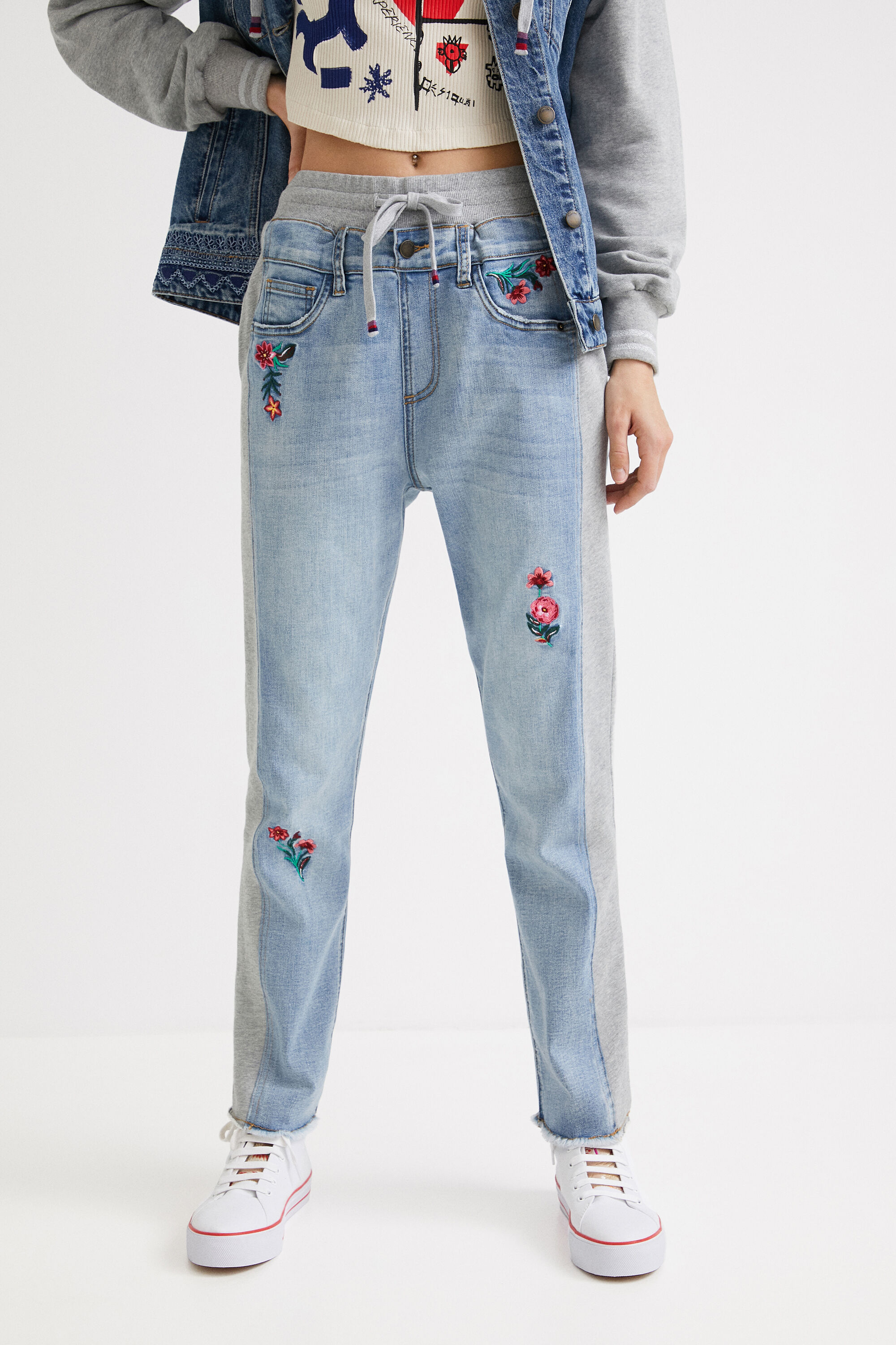 Jogging-jean floral