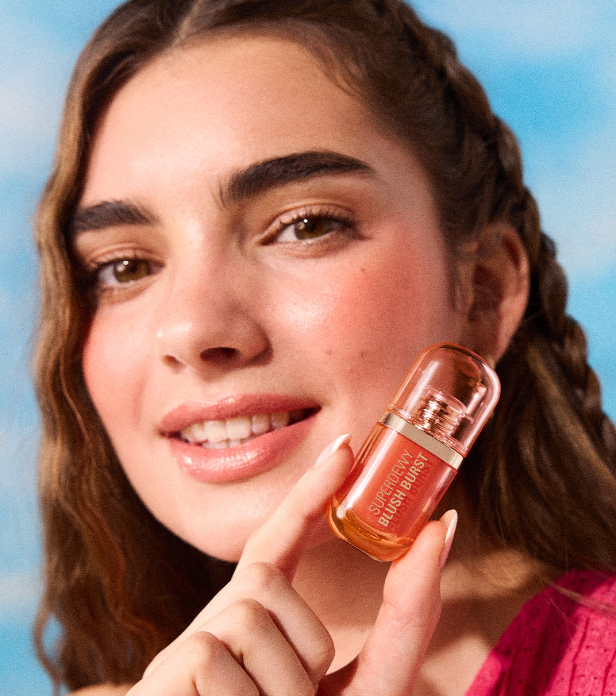 Makeup Revolution - *Super Dewy*  - Blush líquido  Blush burst - Peach Spritz