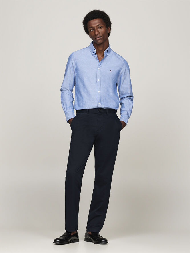 Tommy Hilfiger OXFORD DOBBY SF SHIRT Vibrant indigo