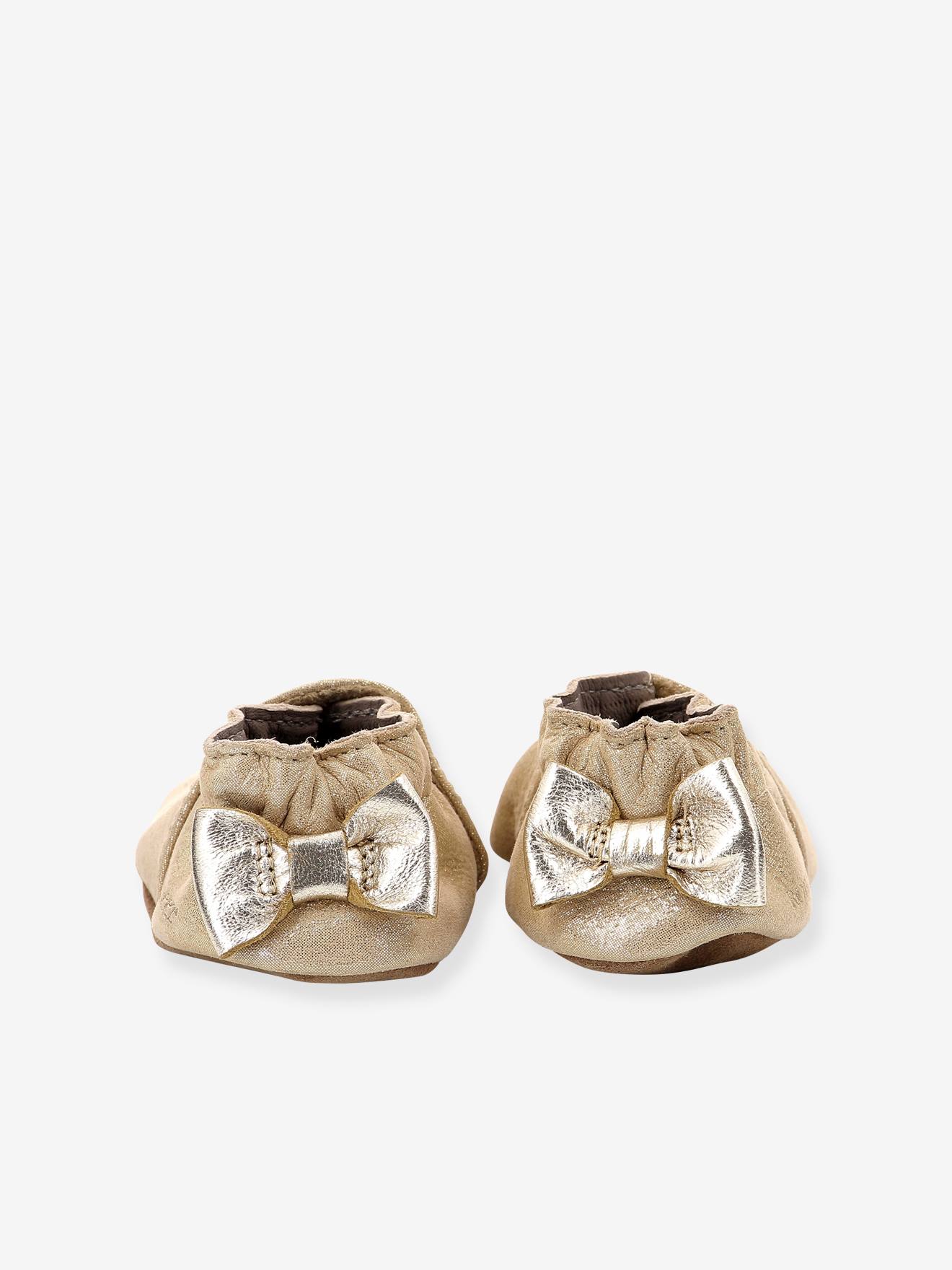 ROBEEZ© Mini Love Sapatinhos de Bebê Flexíveis em Couro 874682-10 Dourado