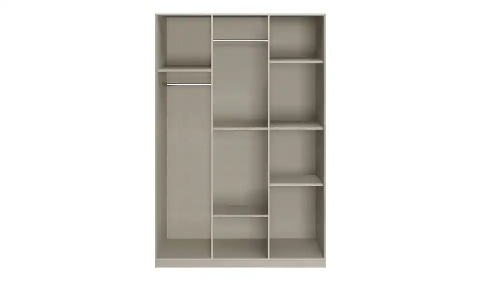Kleiderschrank Landsberg 136 cm Weiß, Eiche Sonoma (Nachbildung)