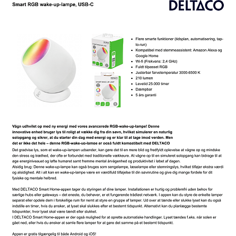 DELTACO RGB-vågningslys