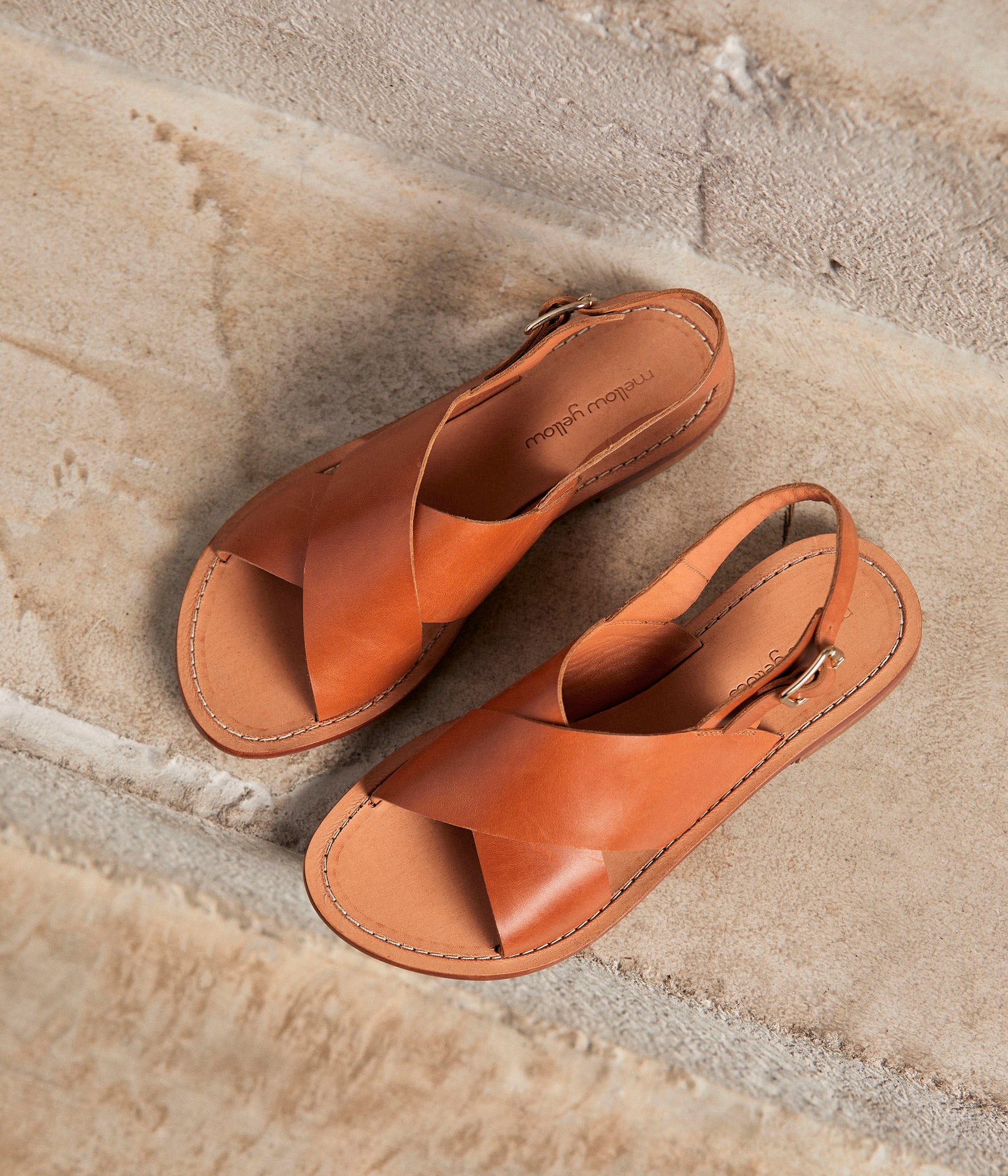 Sandales cuir cognac Amina