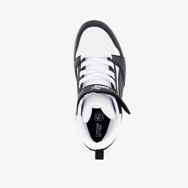 Puma Rebound V6 Mid jongens sneakers grijs/wit