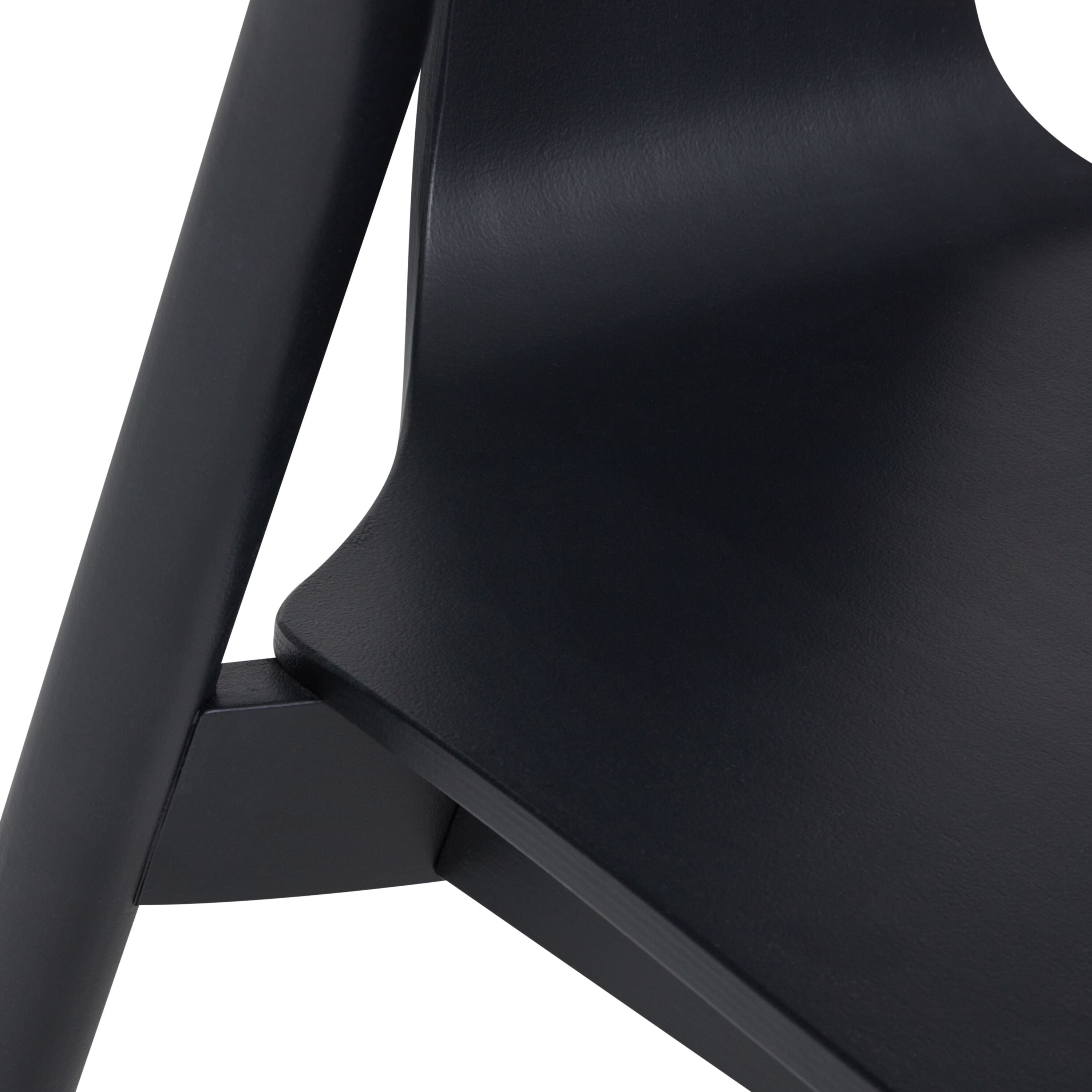 NELLO Stuhl - Schwarz / B: 62.0 cm x T: 54.0 cm x H: 77.0 cm