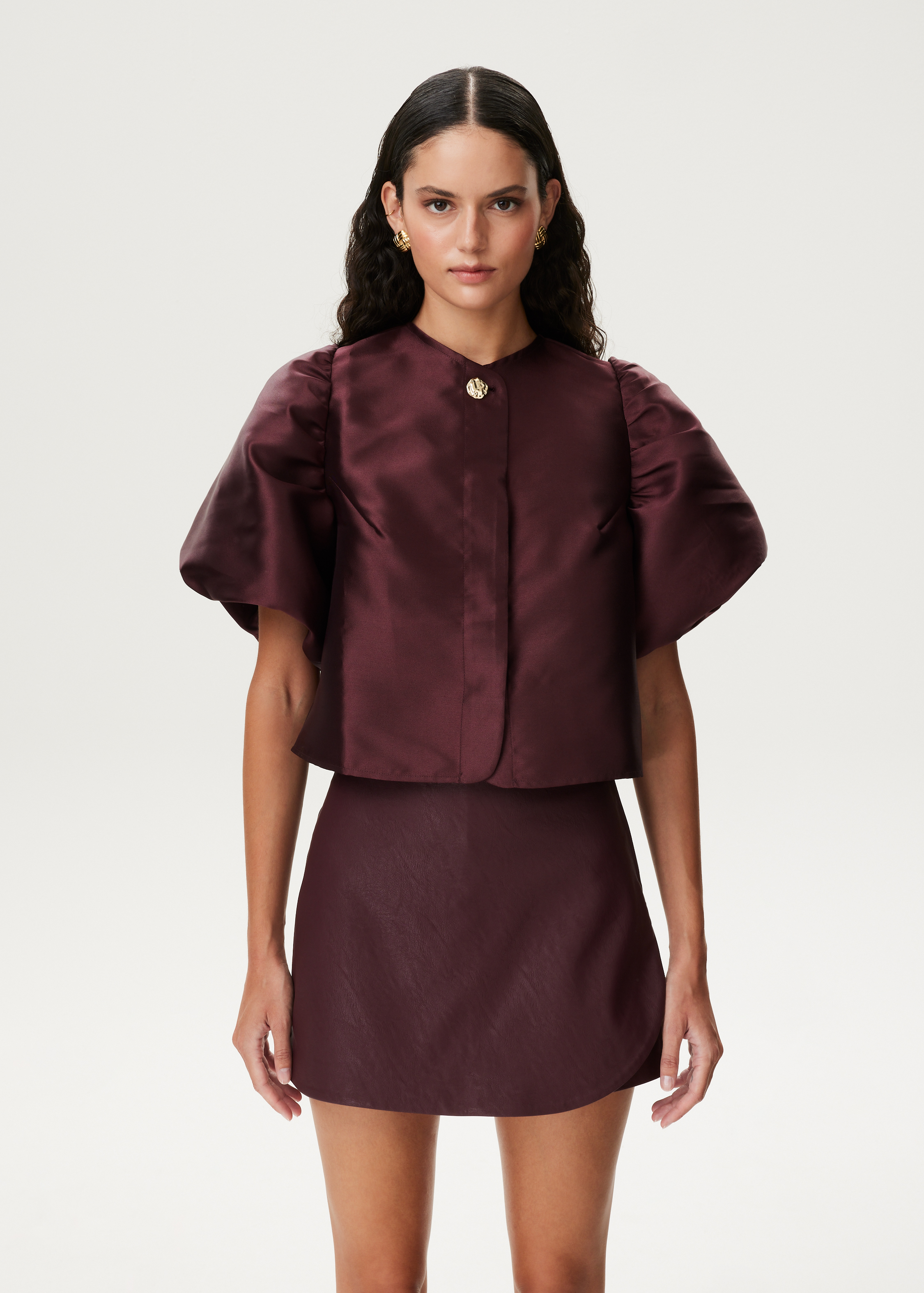 Blouse met pofmouwen