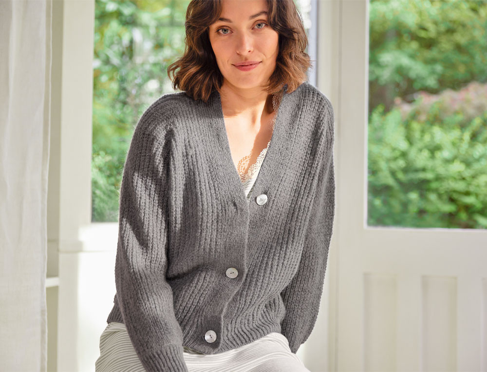 Gilet femme-Sur un nuage gris