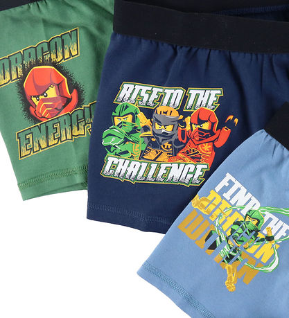 LEGO® Ninjago Boxershorts - LWAgan - 3er-Pack - Dark Navy/Hellbl