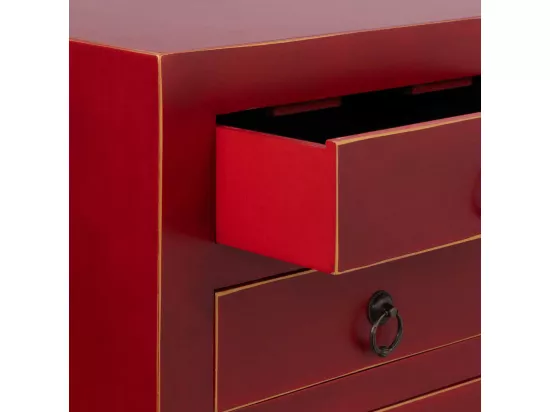 Récepteur en bois avec 6 tiroirs 63x26x82