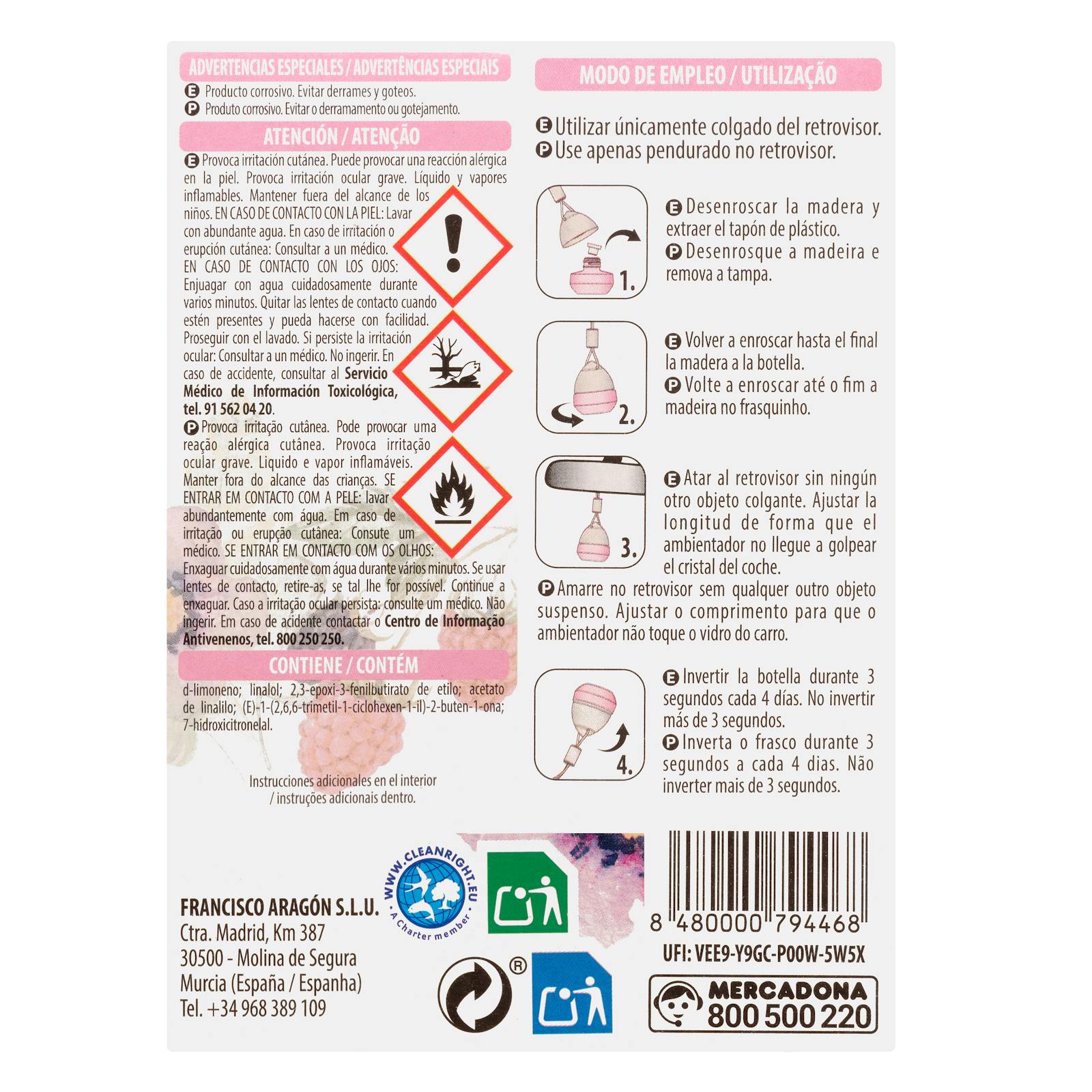 Désodorisant pour voiture Wild Fruits Green Forest