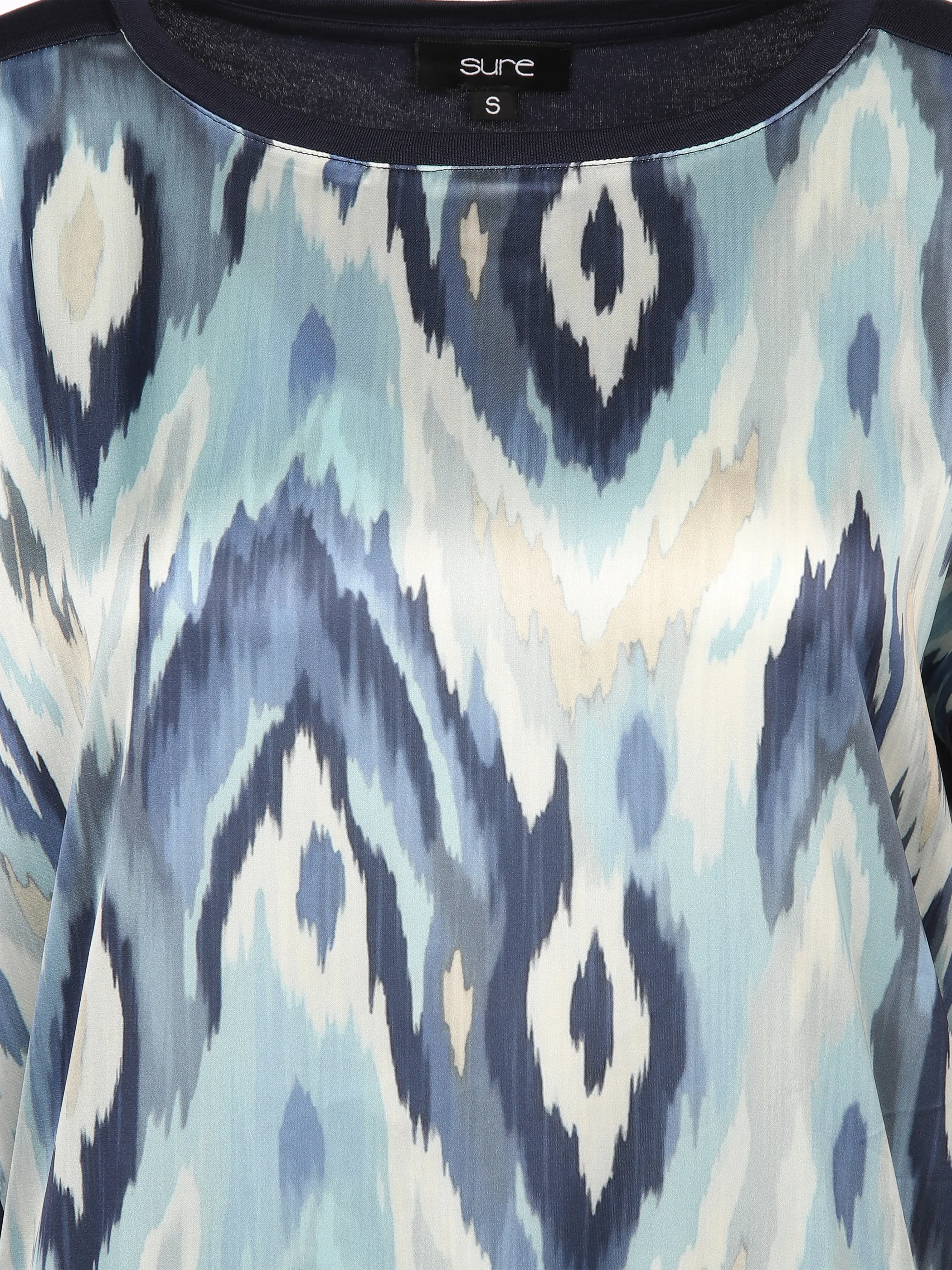 Damen Shirt im Materialmix