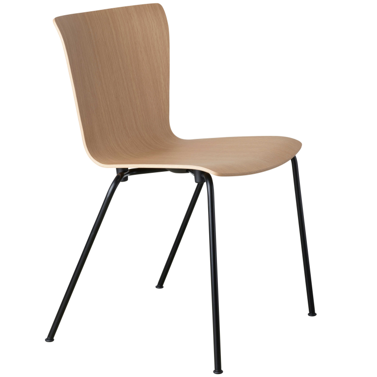Fritz Hansen Vico Duo stoel eiken, zwart onderstel