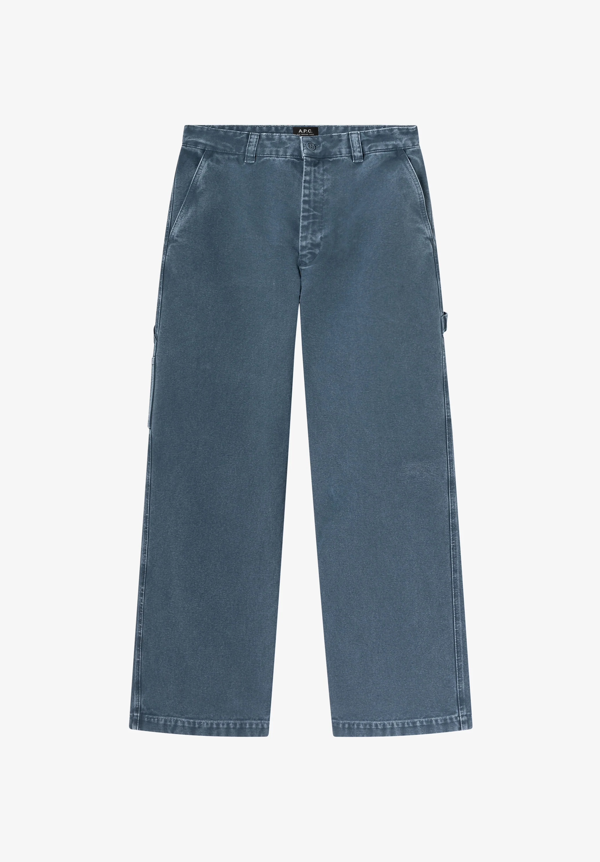 Pantalon carpenter en toile bleue - Bleu