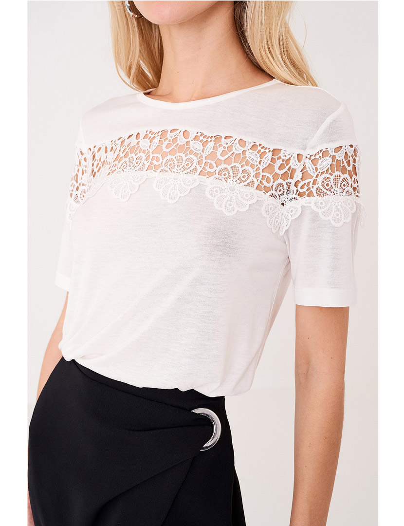 White Lace T-Shirt
