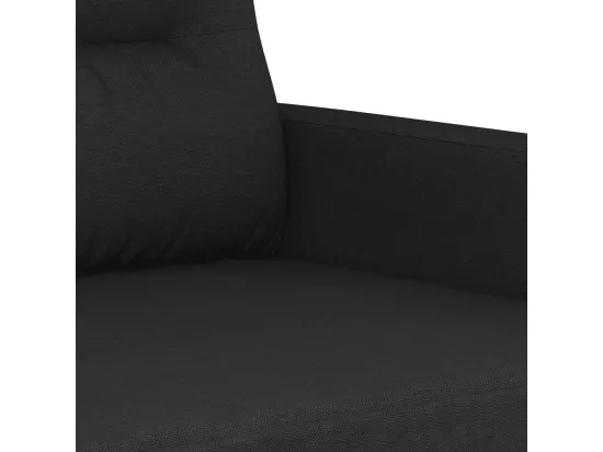 Ensemble de canapés 4 pièces avec coussins Noir Tissu
