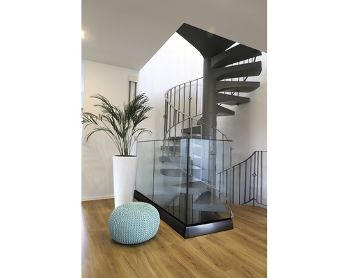 Afdekprofiel voor Pertura Pontos glazen balustrades, zwart, 1,5x104,3x2000 mm
