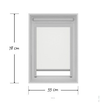 KARWEI dakraam rolgordijn verduisterend wit (kleurnr. 7000) t.b.v. VELUX® dakraam CK02