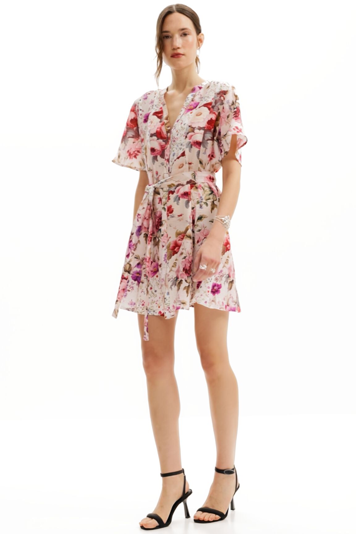 Vestido curto floral