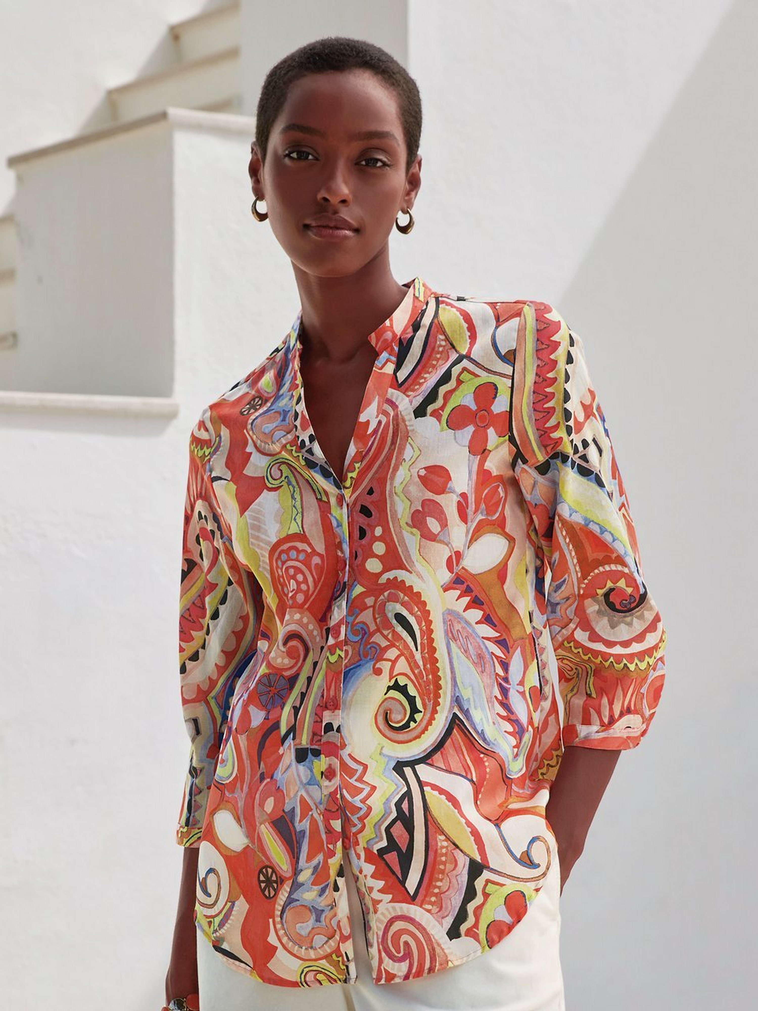 Bluse mit 3/4-Arm