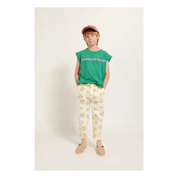 Weekend House T-Shirt Sans Manches WHK Coton Bio | Vert Menthe