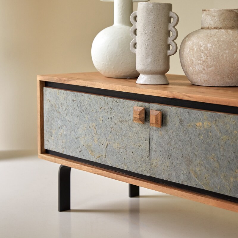 Meuble TV Temis en acacia L 160 cm