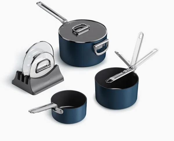 Joseph Joseph Space, Kogegrej, Blå, Aluminium, Keramisk, Rustfrit stål, Rustfrit stål