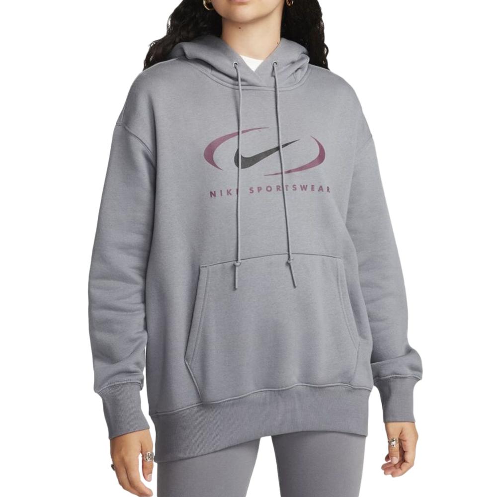 Nike Sweat Capuche Gris Foncé Femme Nike Swsh