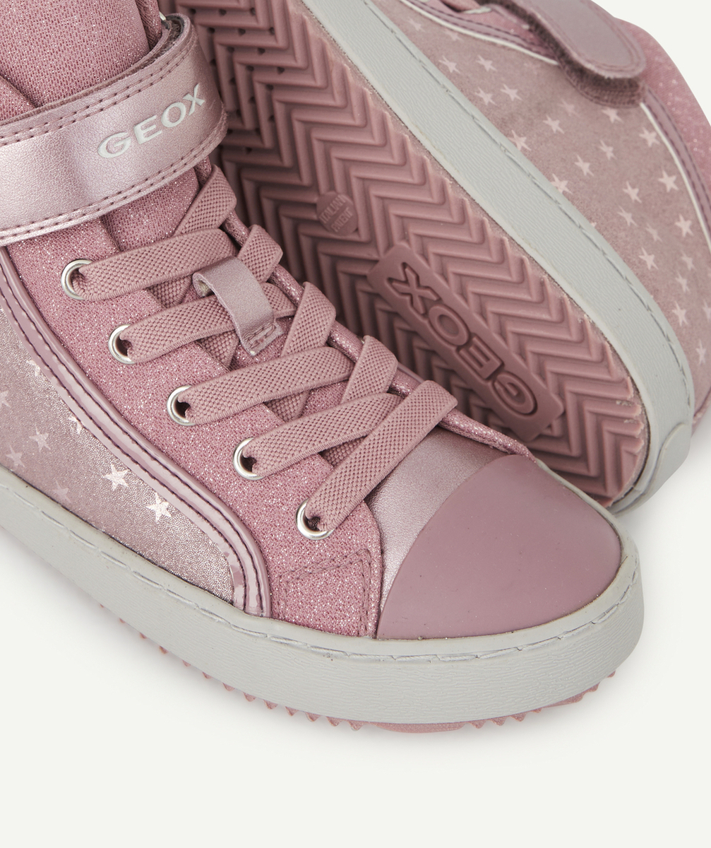 GEOXBASKETS MONTANTES FILLE ROSE AUX ÉTOILES BRILLANTES