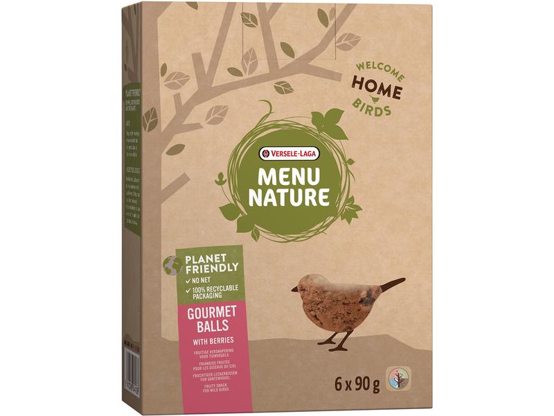 Versele Laga Wintervogelfutter Menu Nature Gourmet Balls Be Fruchtiger Snack für Gartenvögel