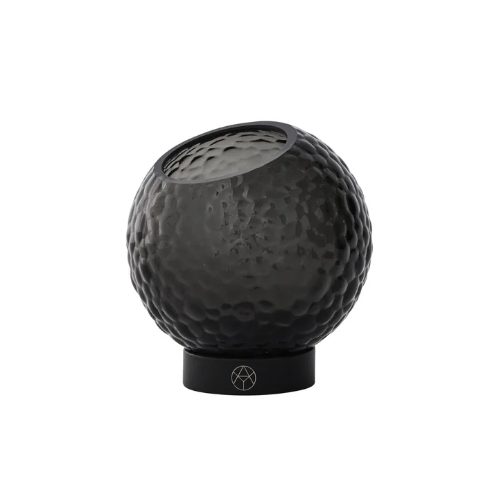 AYTM - Globe Bubbles Teelichthalter Ø 10 cm, schwarz / schwarz