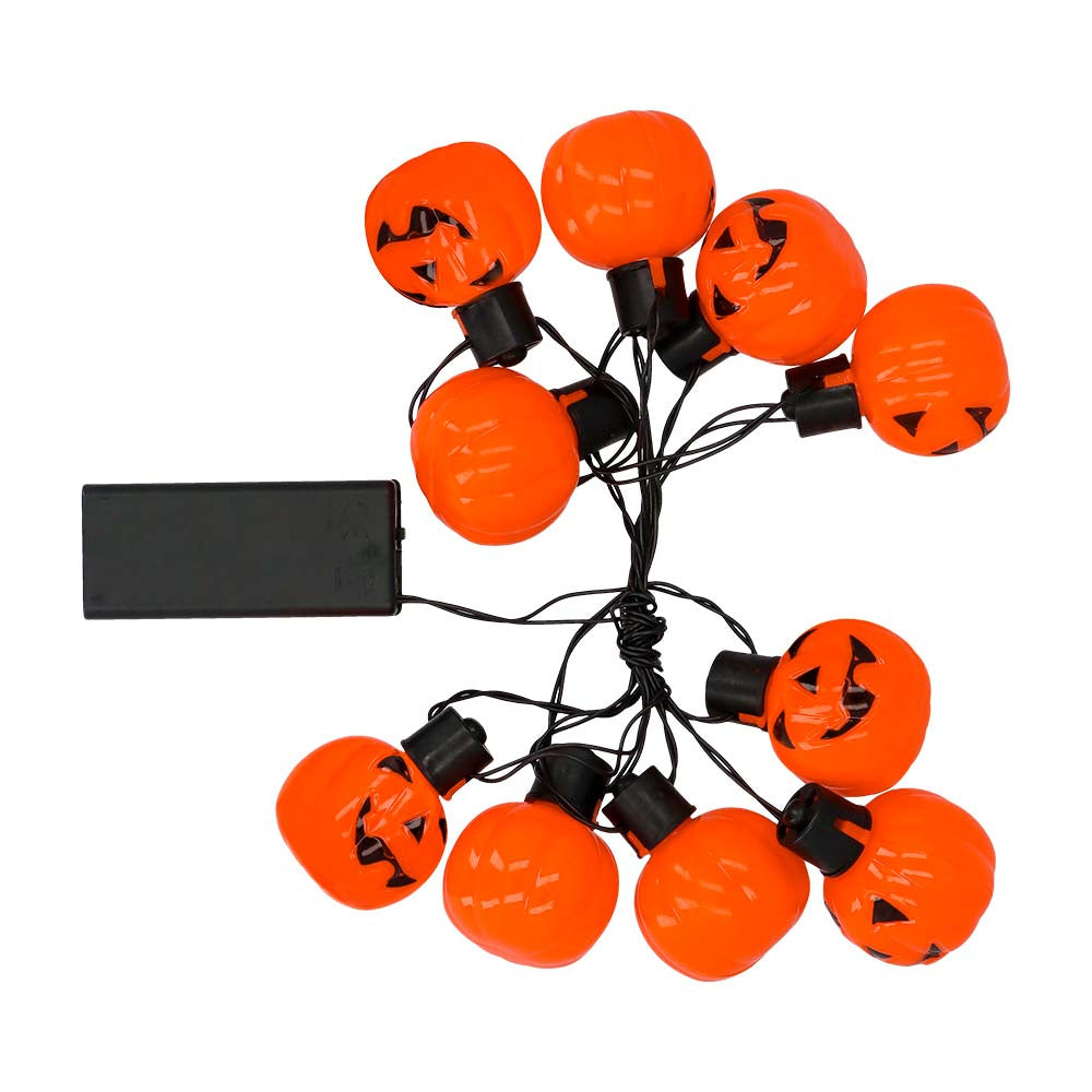 Halloween Lichtslinger LED Pompoen 1,75m