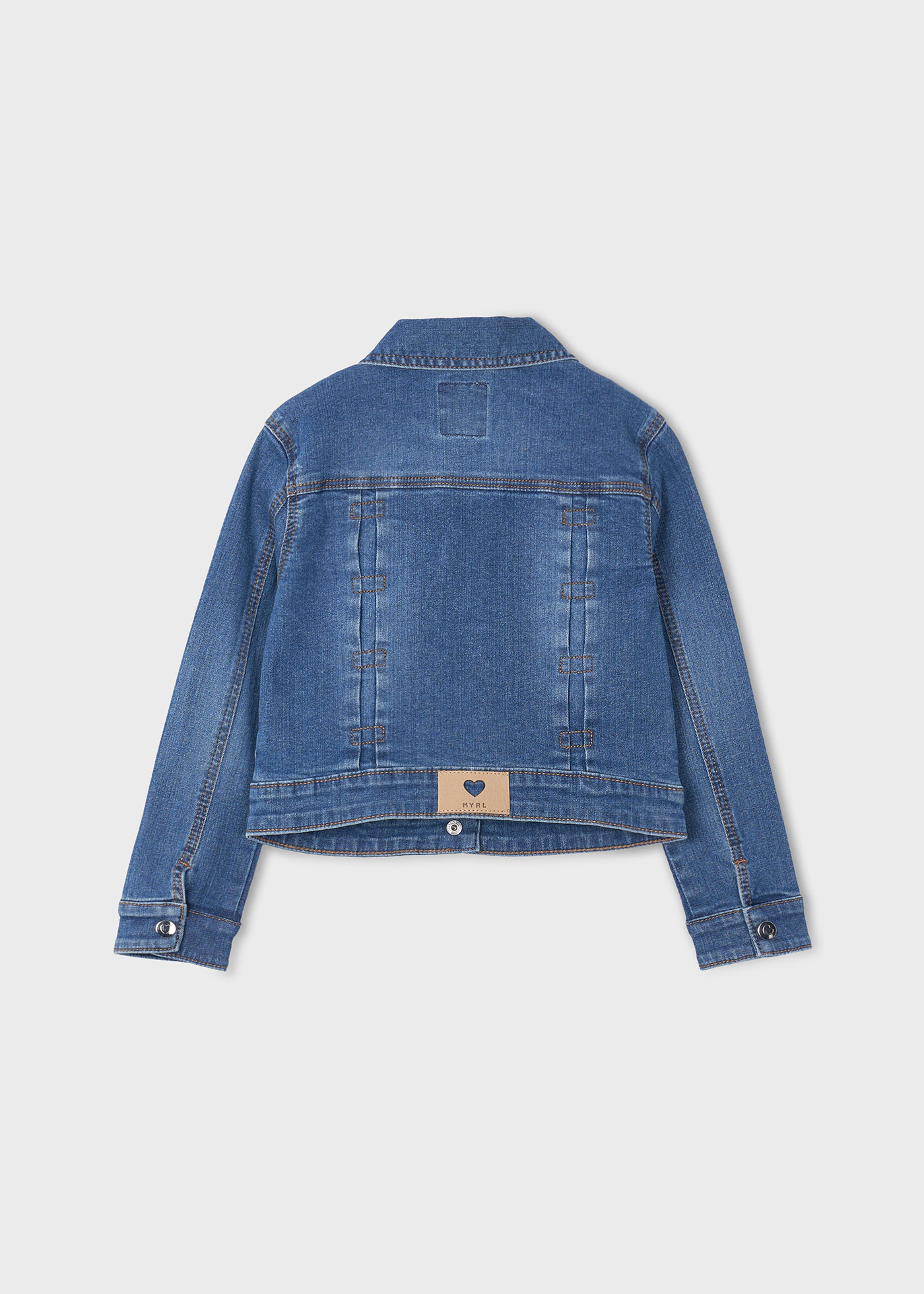 Jaqueta jeans Better Cotton para meninas, tamanho médio.