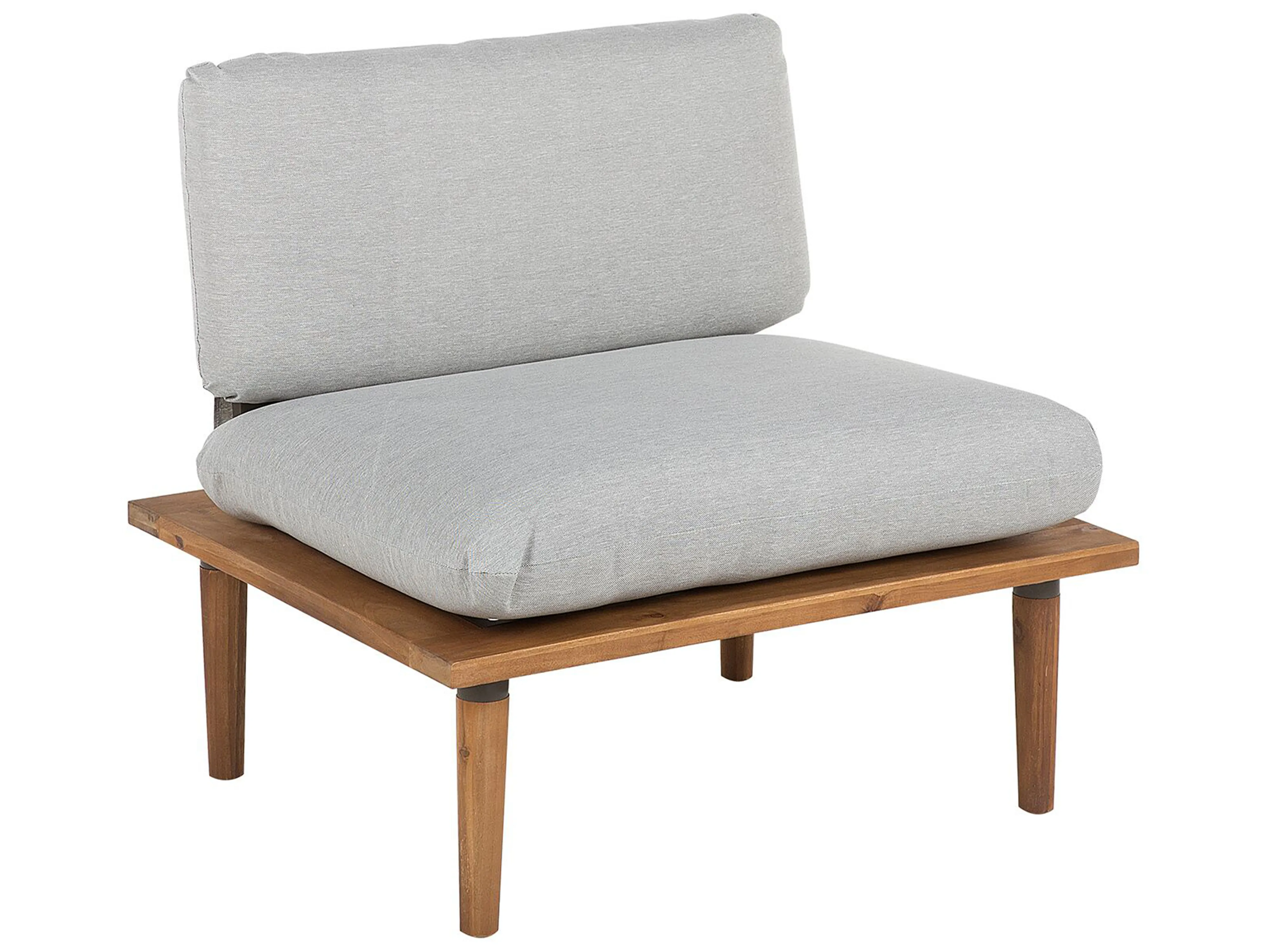 Loungeset met tafel 4-zits FRASCATI modulair Gecertificeerd acaciahout Lichtgrijs