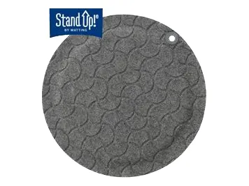Matting StandUp - Gulvmåtte - rund - 56 cm - grå