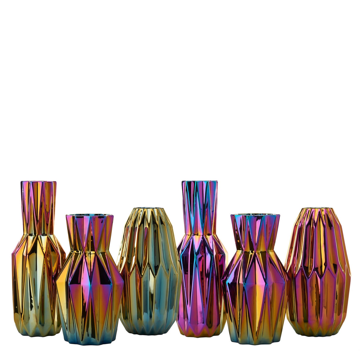 POLSPOTTEN  Oily Folds vase, L - multi