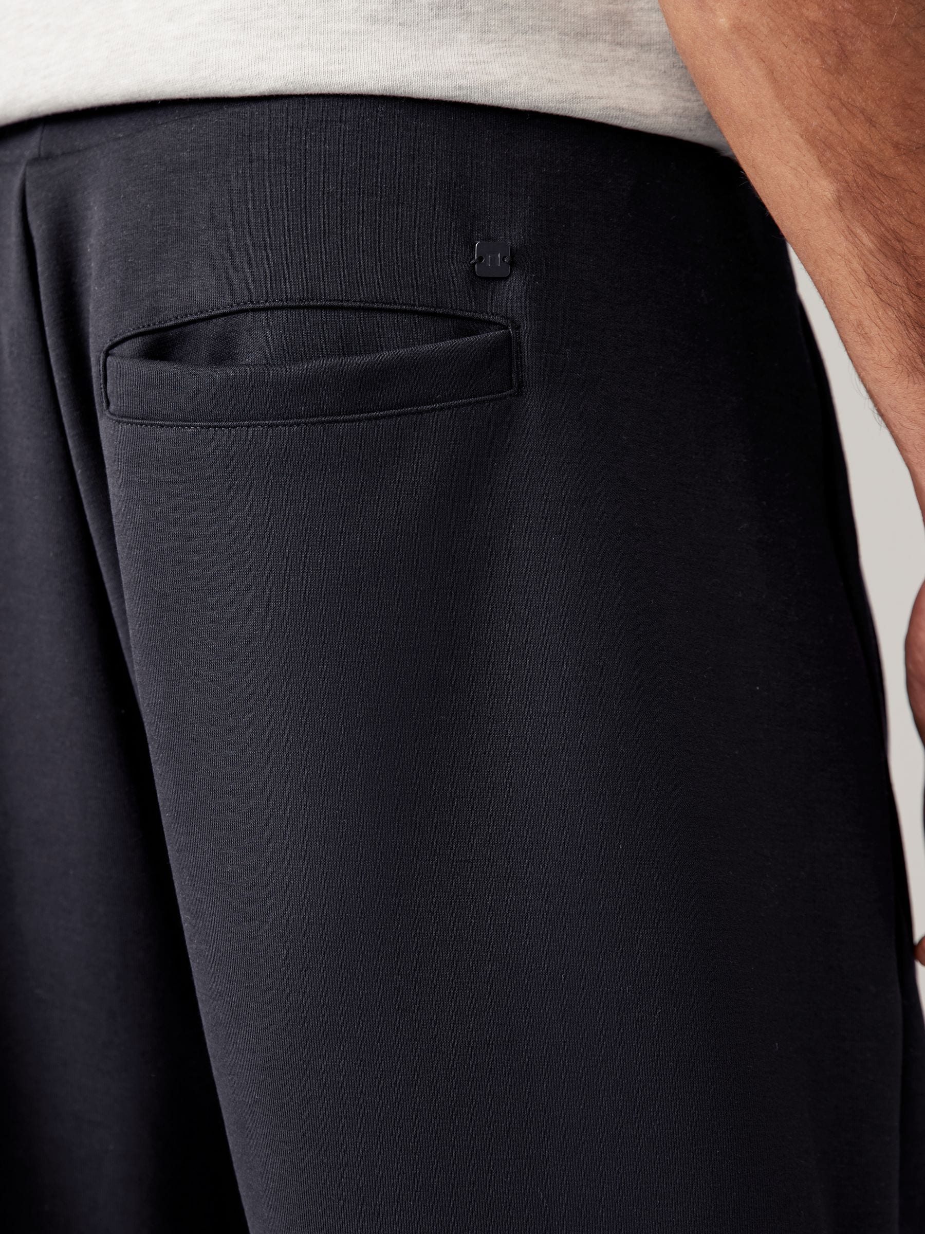 Leisteenkleurig/marineblauw - 2 jersey shorts met ritszakje