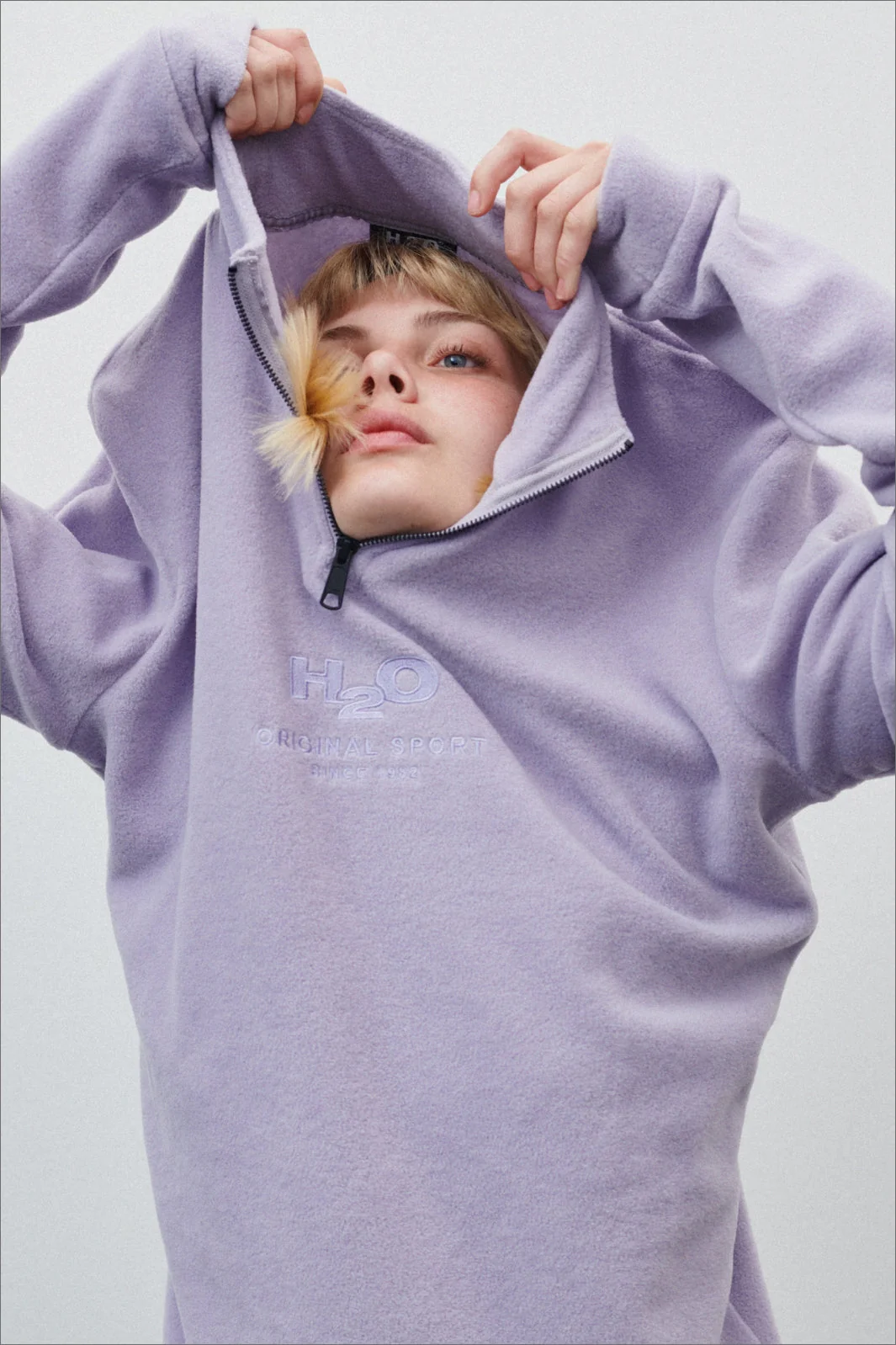 H2O Blåvand II Fleece Half Zip p lilac