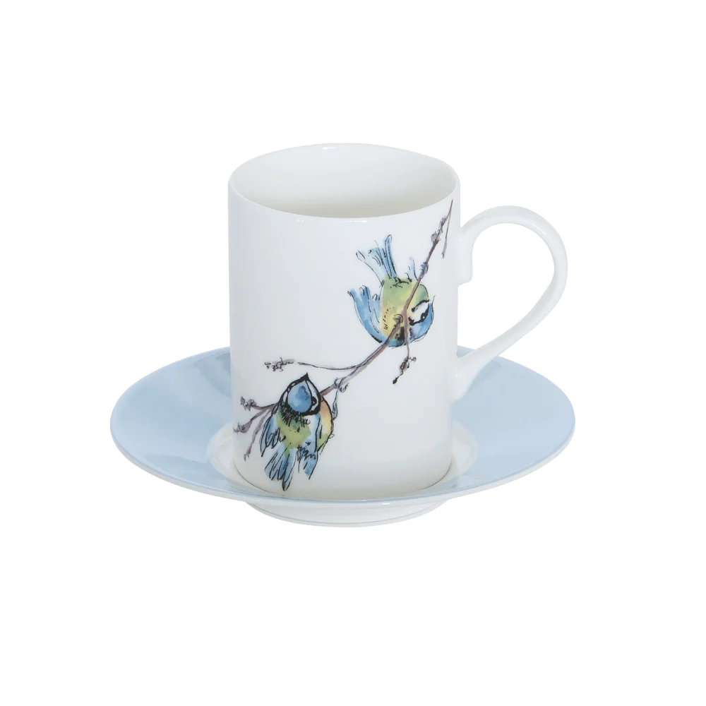 Set Mug et sous tasse Mésange Roy Kirkham