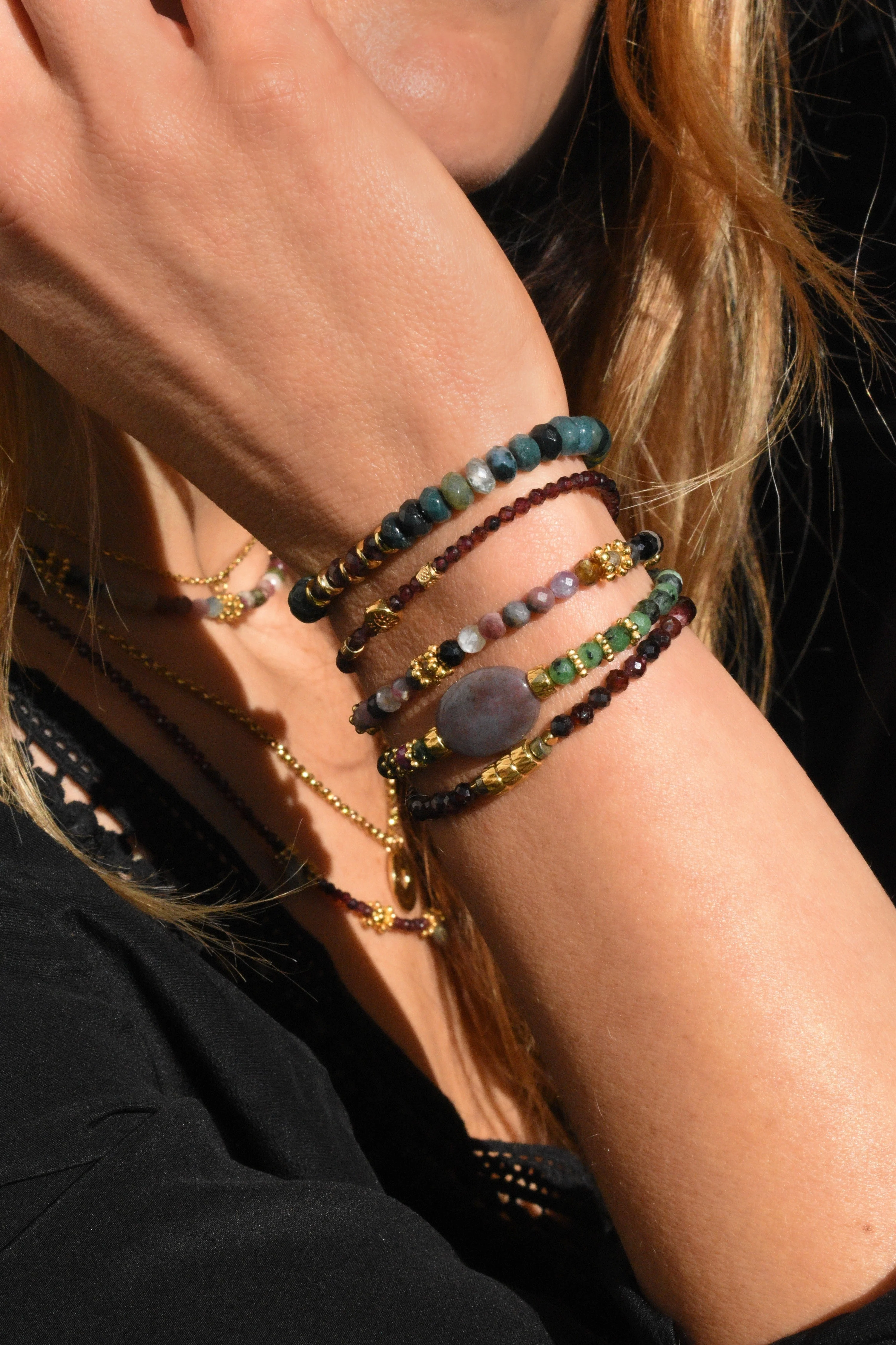PAOLA - Bracelet tourmaline | Bleu