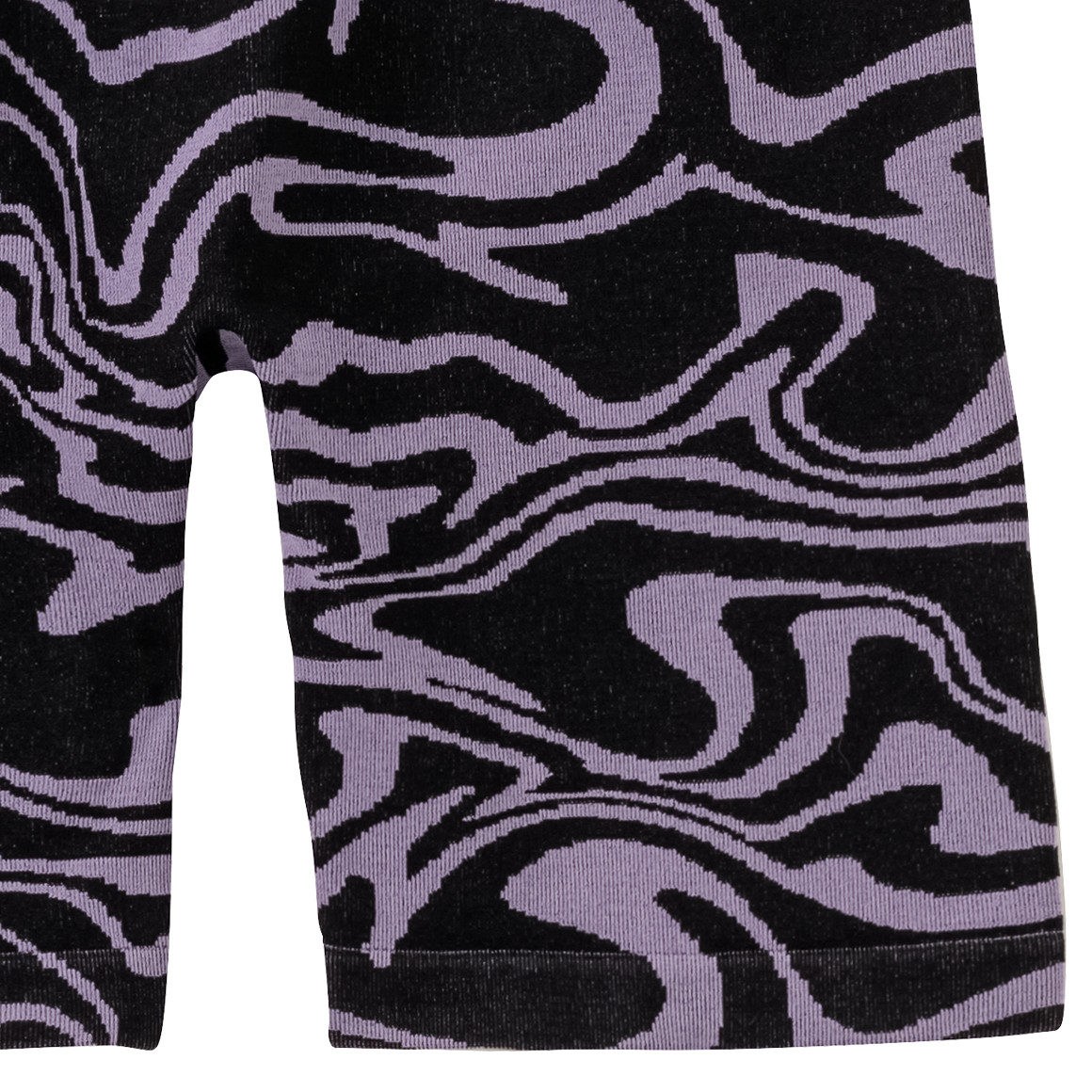Beatwear Mädchen Sport-Radler mit Rippstruktur dunkellila / schwarz
