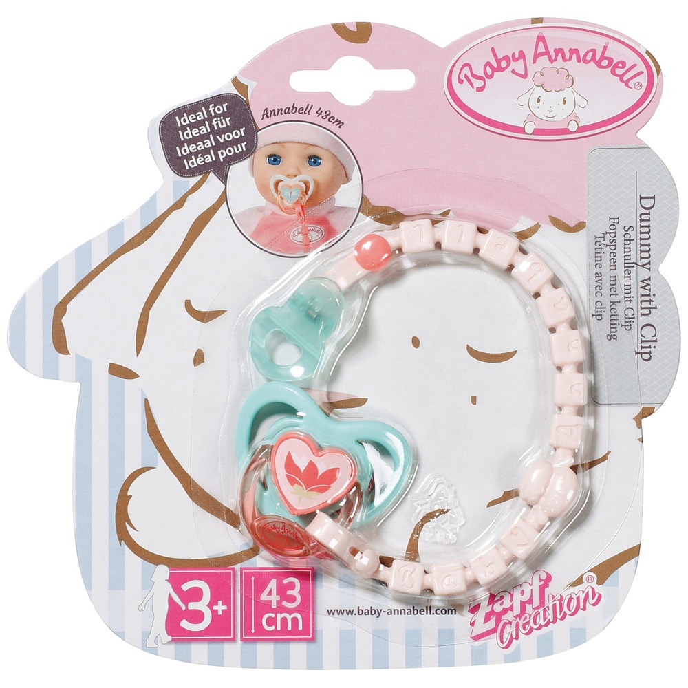Baby Annabell Schnuller mit Clip-Sortiment
