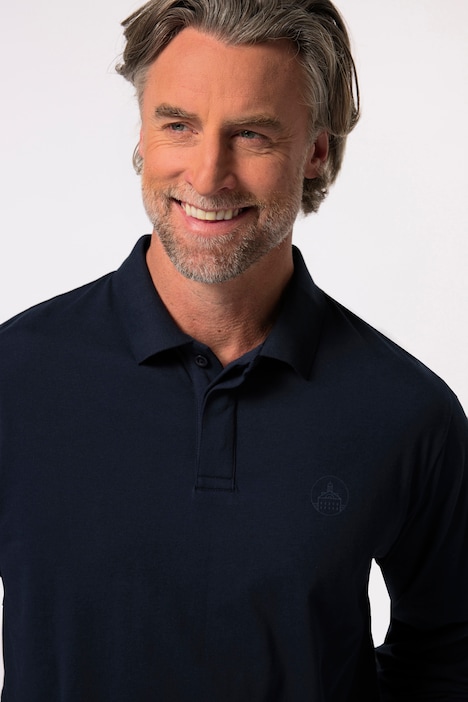 Boston Park Poloshirt, Langarm, verdeckter Buttondown-Kragen, bis 84/86