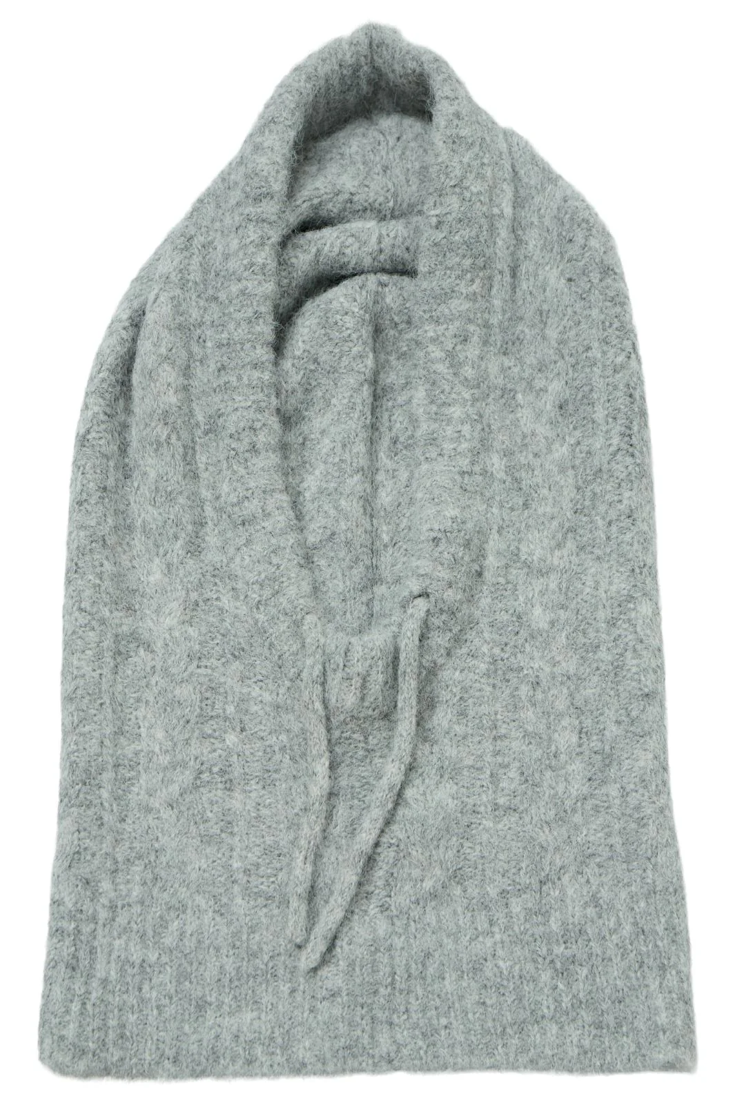 Object Objmilu Cable Knit Balaclava 4668596 light grey melange