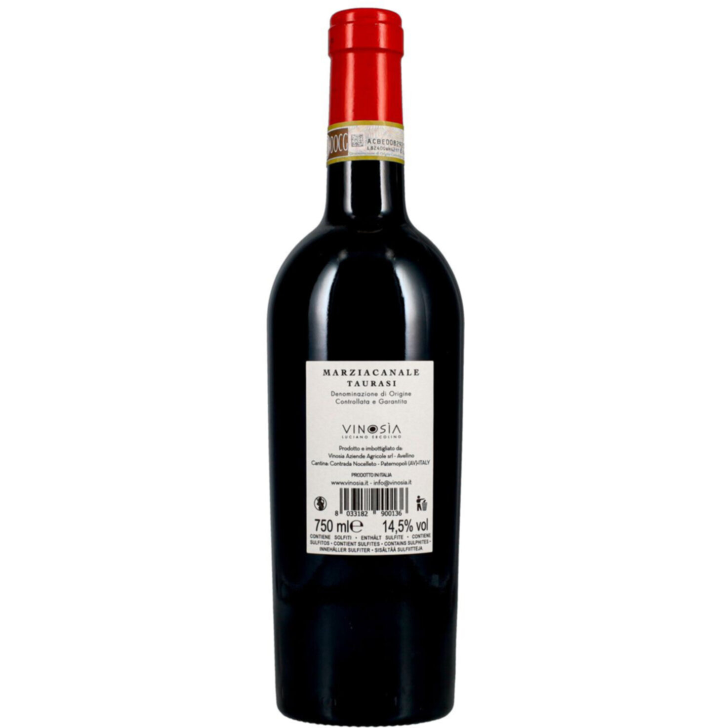 Taurasi DOCG Aglianico Marziacanale Vinosia -75cl