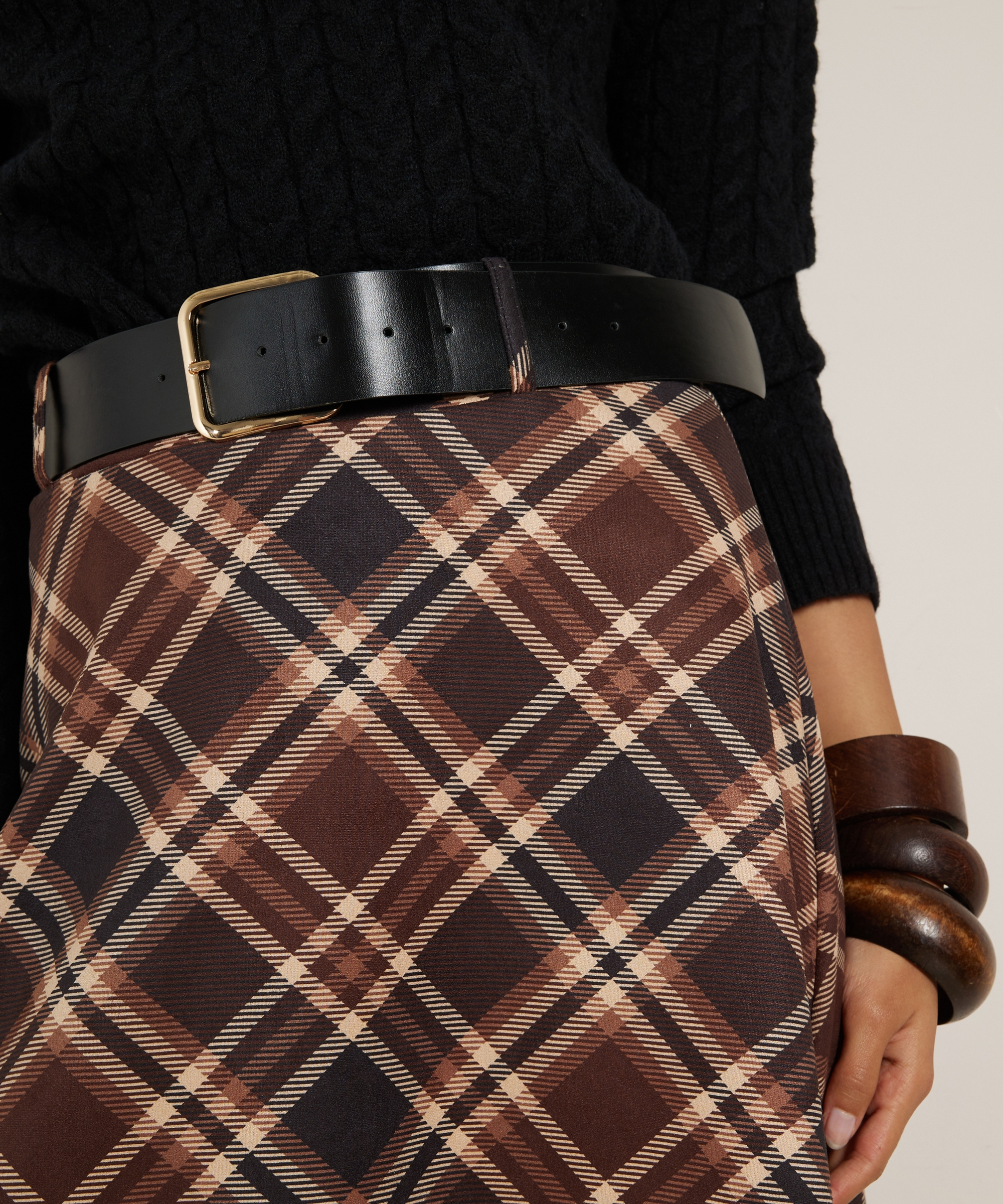 midi rok dessin met riem