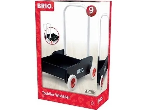 BRIO 31351 Lære-gå-vogn - Sort