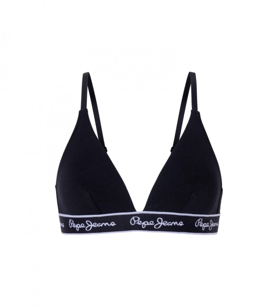 Sutiã Pepe Jeans de algodão elástico, preto